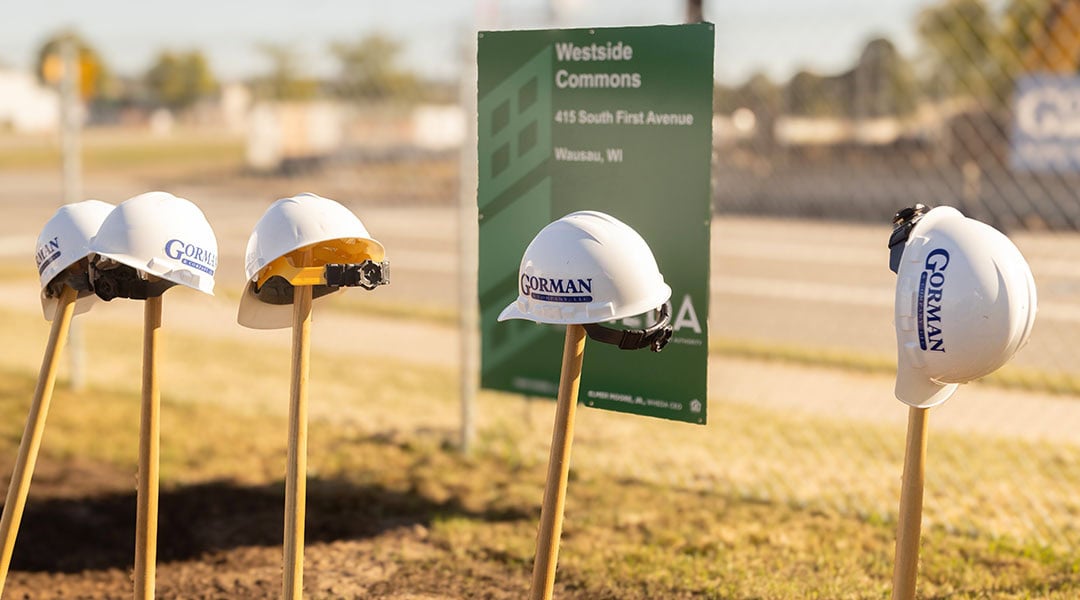 Photo of the ground breaking ceremony at West Side Commons, Wausau, WI.